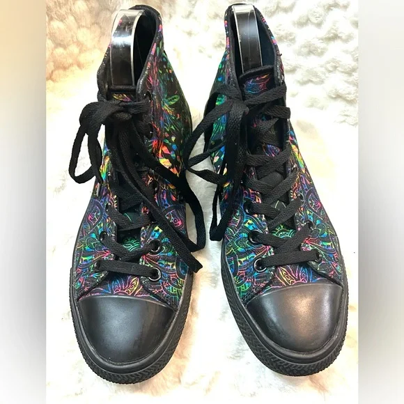 RAAD Black Multicolor Lace up High Top Sneakers Women’s size 7.5W Men’s size 6M - Picture 5 of 13
